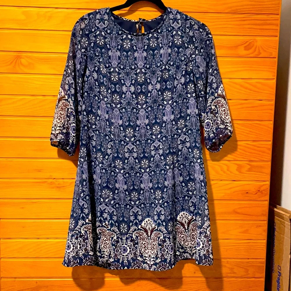 3/$15 Layered chiffon boho dress - Picture 1 of 4